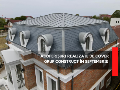 acoperiș tablă fălțuită și piatră de ardezie cover grup construct