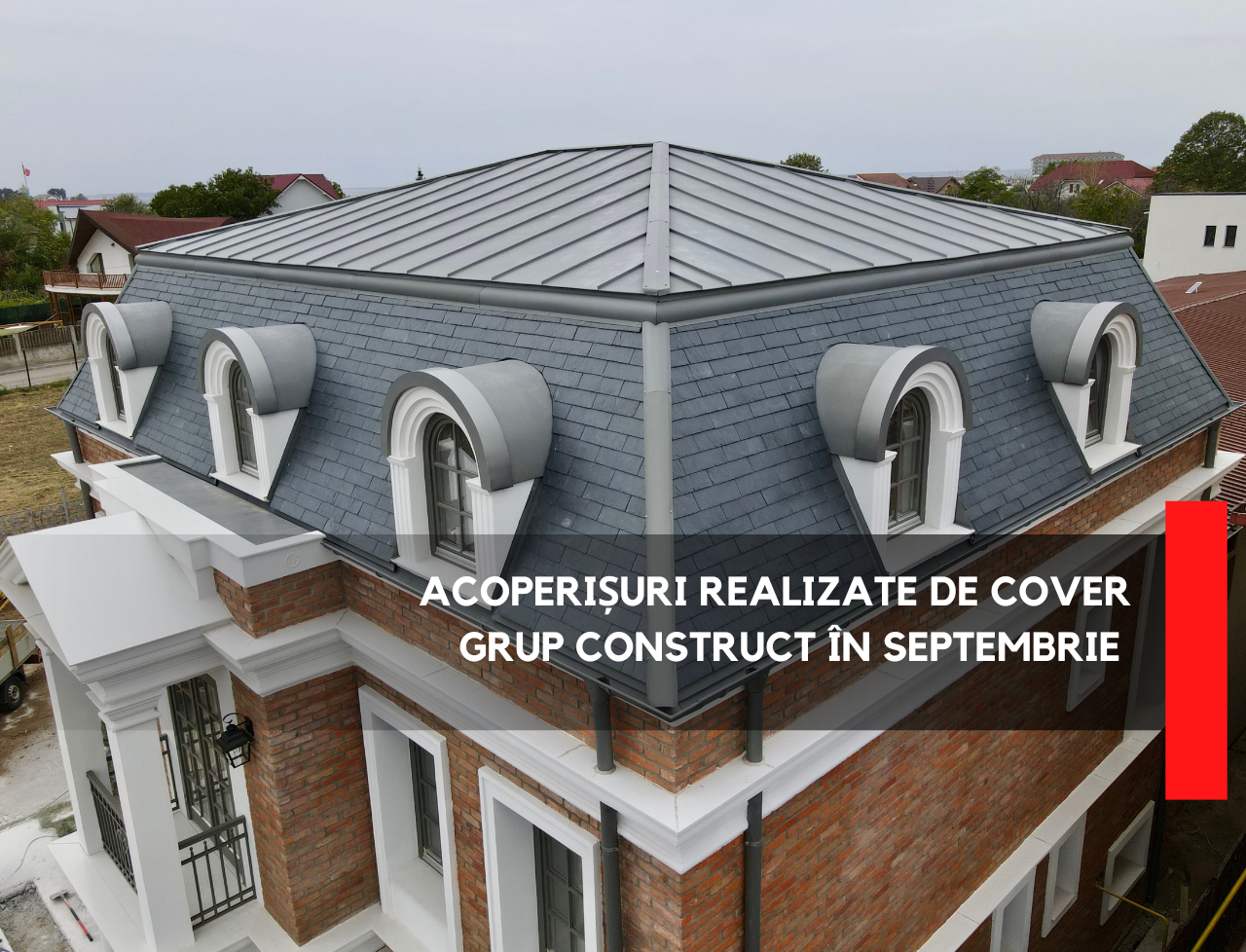 acoperiș tablă fălțuită și piatră de ardezie cover grup construct